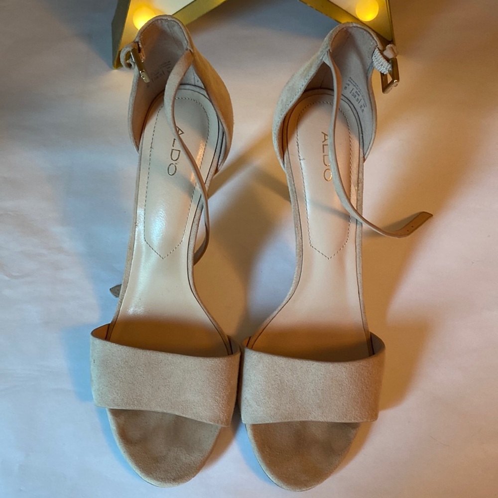 Aldo Suede Ankle Strap Heels